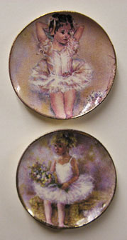 Dollhouse Miniature 2 Ballerina Platters
